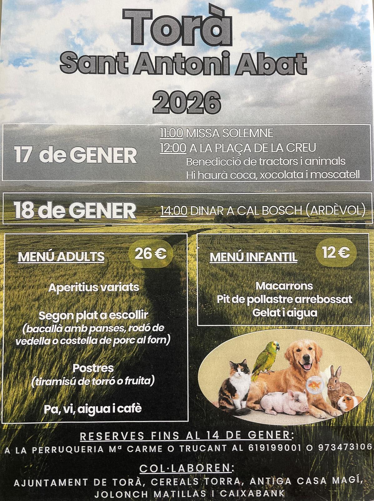 cartell Festa de Sant Antoni Abat 2026